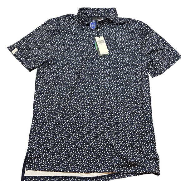 RLX Ralph Lauren Airflow Performance Golf Ball Club Print Polo Shirt Men's Small - Picture 5 of 11
